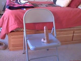 Homemade wife alone dildo-ride