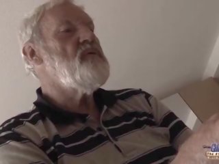 Old Young - Big member Grandpa Fucked by Teen she licks thick old man cock